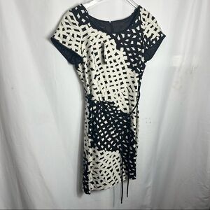 NWT Talbots black cream dress size 12 petite 1001